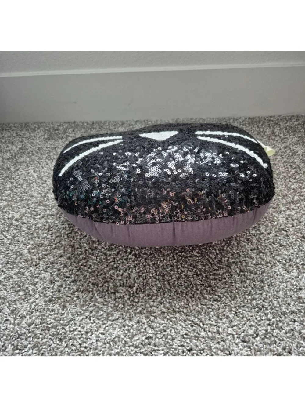 Emily & Meritt Pottery Barn Teen Black Sequin Cat Pillow 16